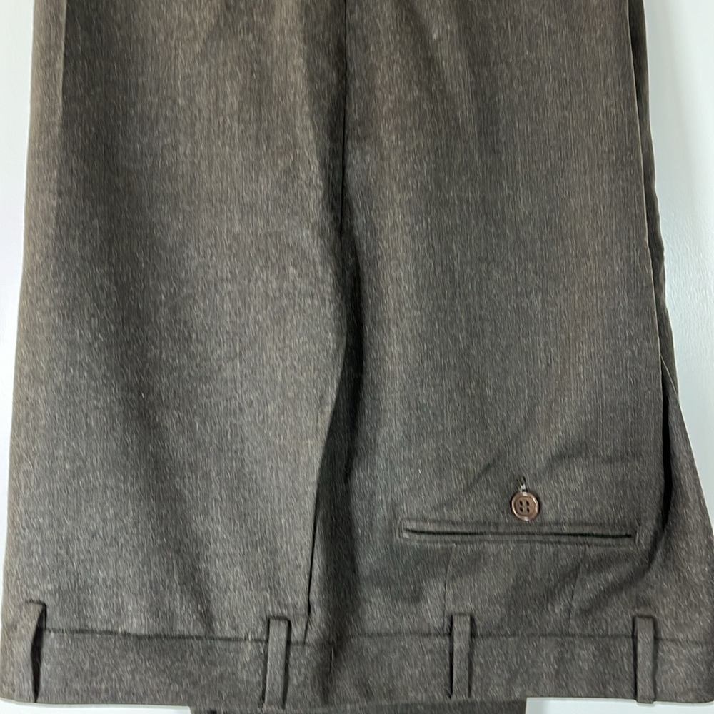 Canali Dress Pants Brown, VGUC, waist 37”, Inseam 30”. 100% Wool, made in Italy - Picture 3 of 16